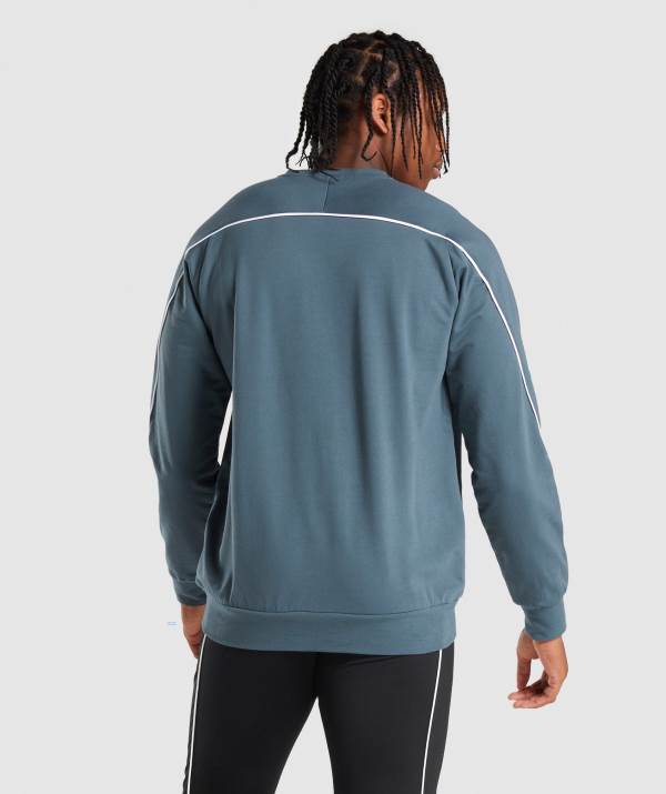 Panske Mikiny Gymshark Recess Crew Tyrkysové | SO9375102
